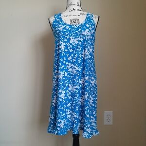 Draper James summer dress blue lightweight sleeveless womens S/M